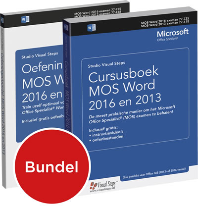 Cursusboek MOS Word 2016 en 2013 Basis + oefeningenbundel